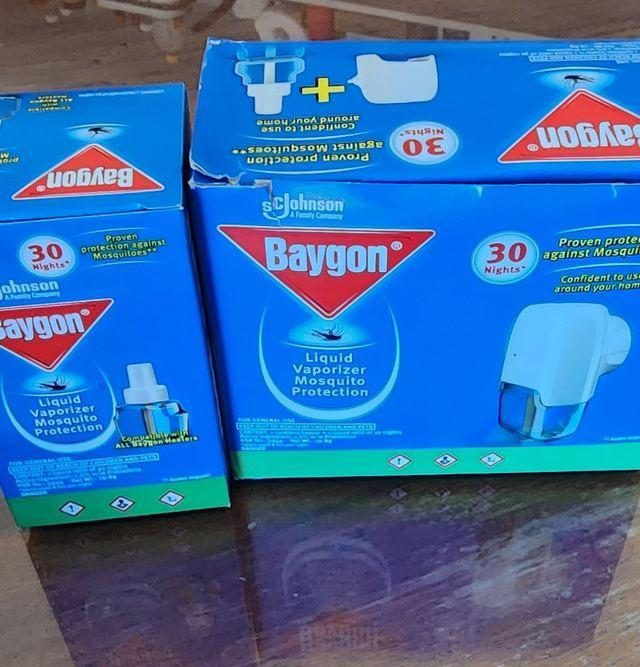 Boxes of Baygon mosquito vaporizers